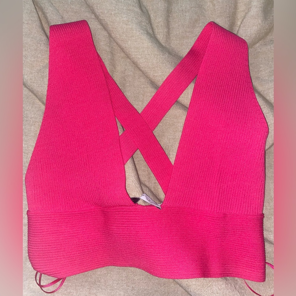 Zara pink cropped top